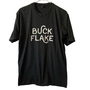 Men's Black‎ T-Shirt Size Medium Rare #Buck
